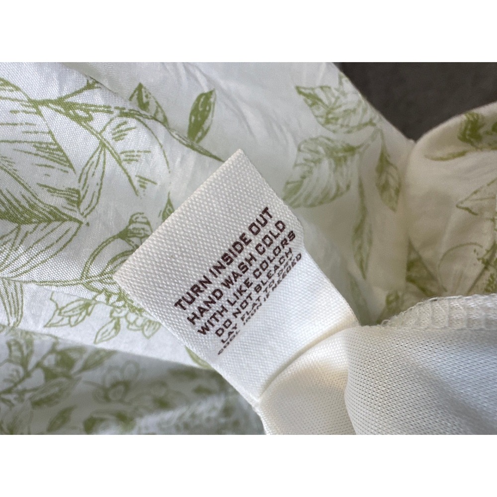 by the River Fruit Blossom Tiered Midi Dress Green Toile Floral Crinkle Large - Picture 10 of 16